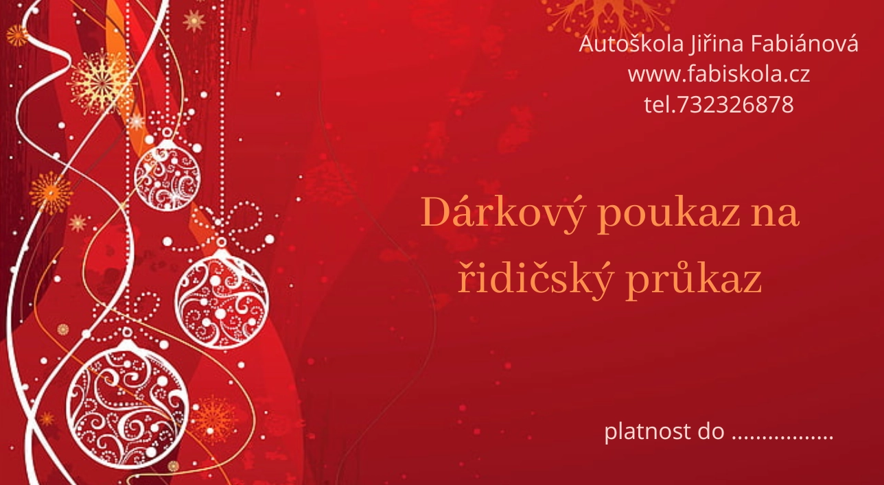 Dárkový poukaz Řidičák