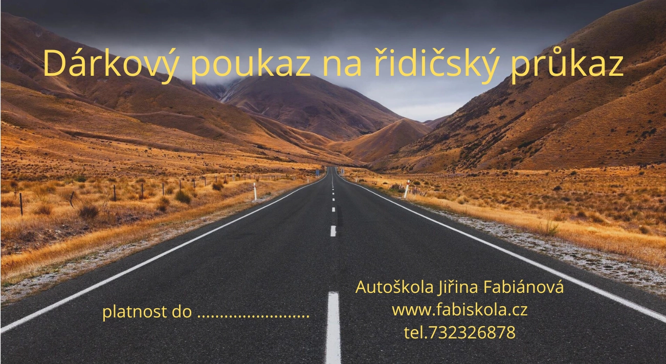 Dárkový poukaz - Řidičák jako dárek