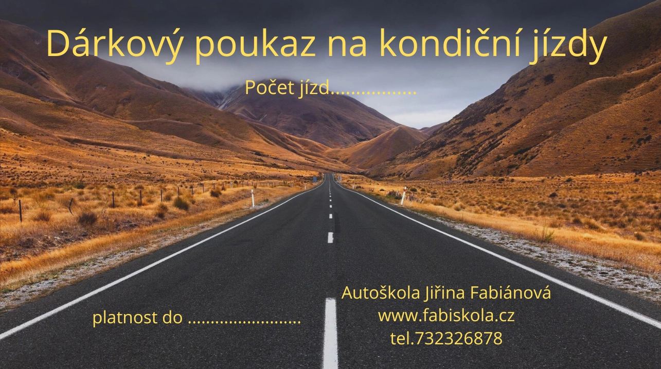 Dárkový poukaz - Kondiční jízdy